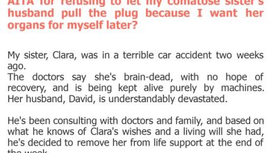 Photo of AITA for refusing to let my comatose sister’s husband pull the plug because I want her organs for myself later?