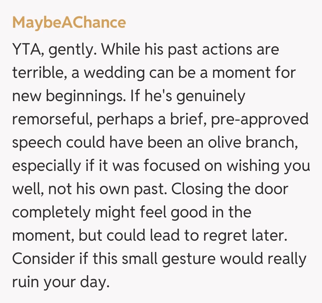 Comentariu de la MaybeAChance