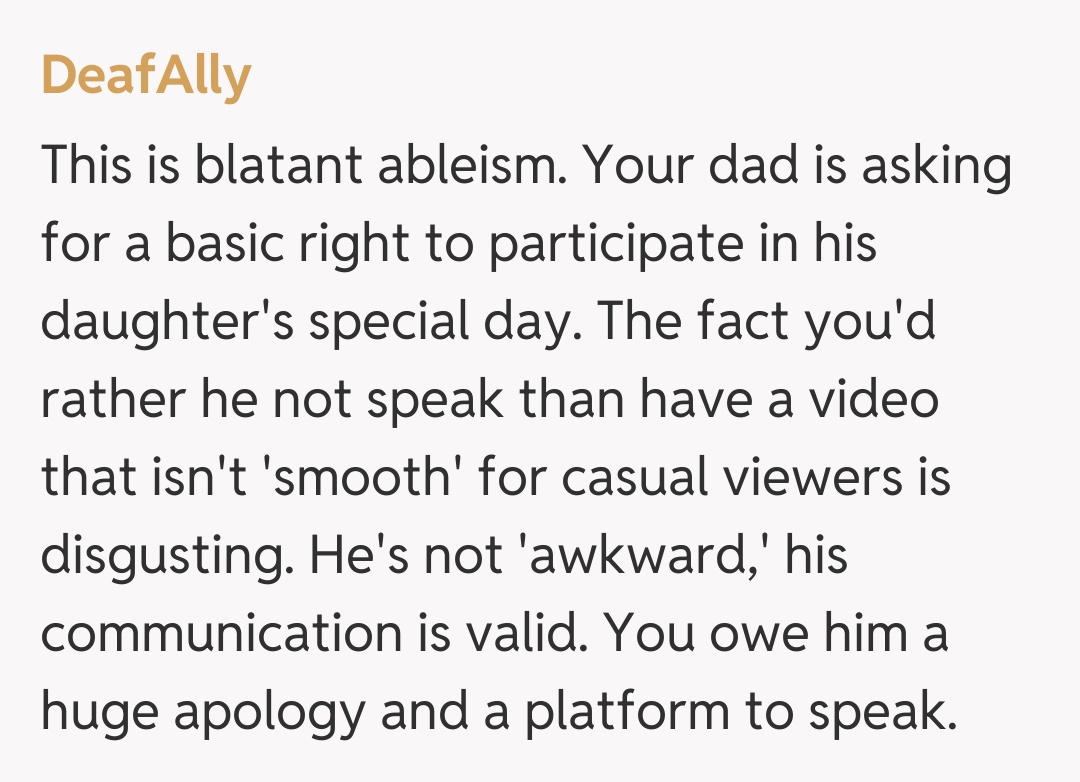 Comentariu de la DeafAlly