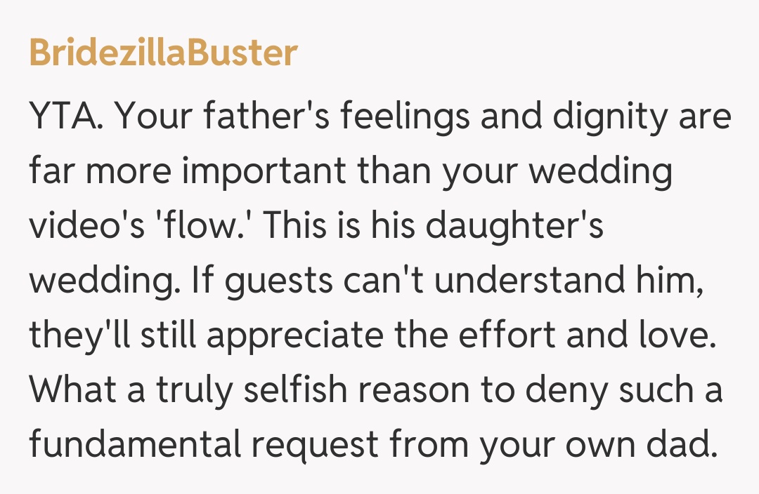 Comentariu de la BridezillaBuster