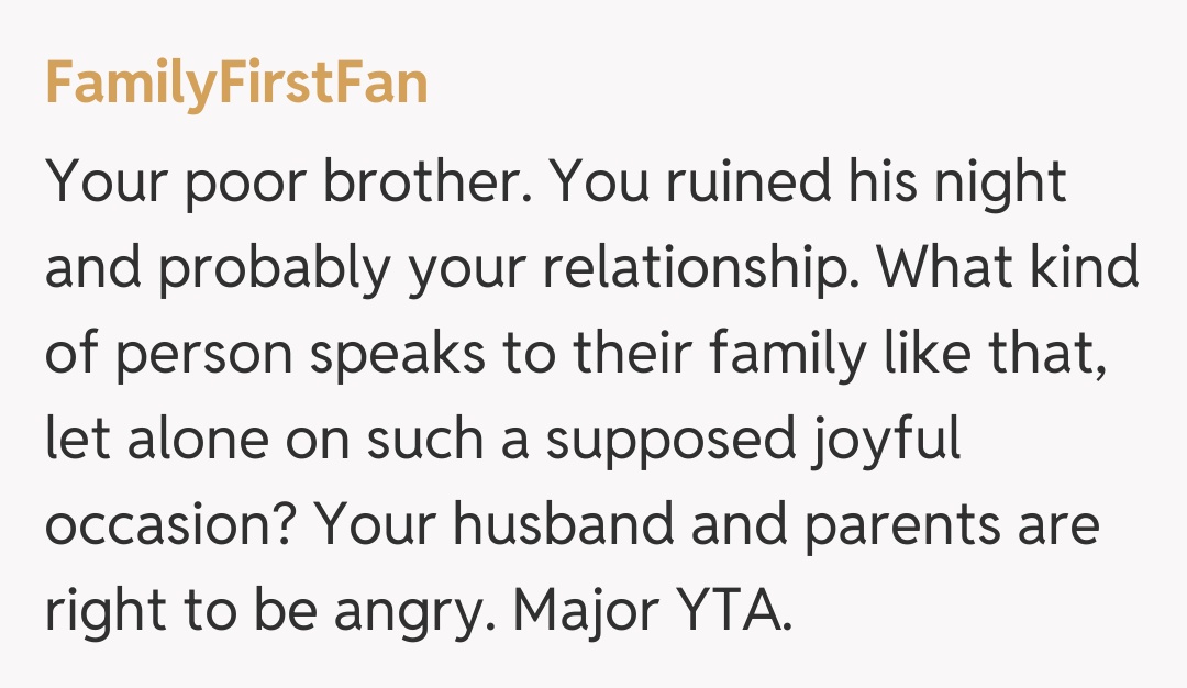 Comentariu de la FamilyFirstFan