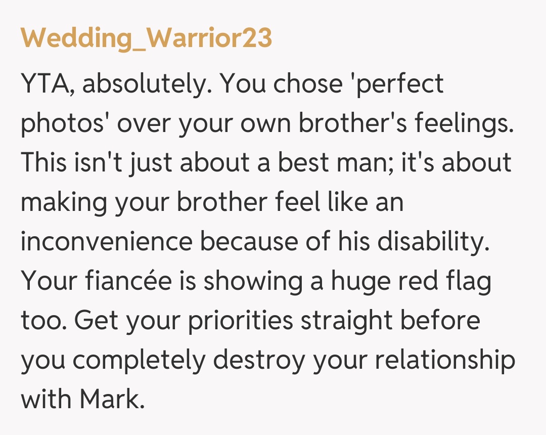 Comentariu de la Wedding_Warrior23