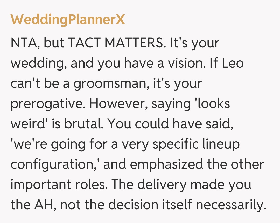 Comentariu de la WeddingPlannerX