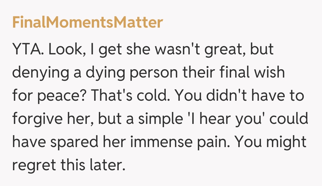 Comentariu de la FinalMomentsMatter