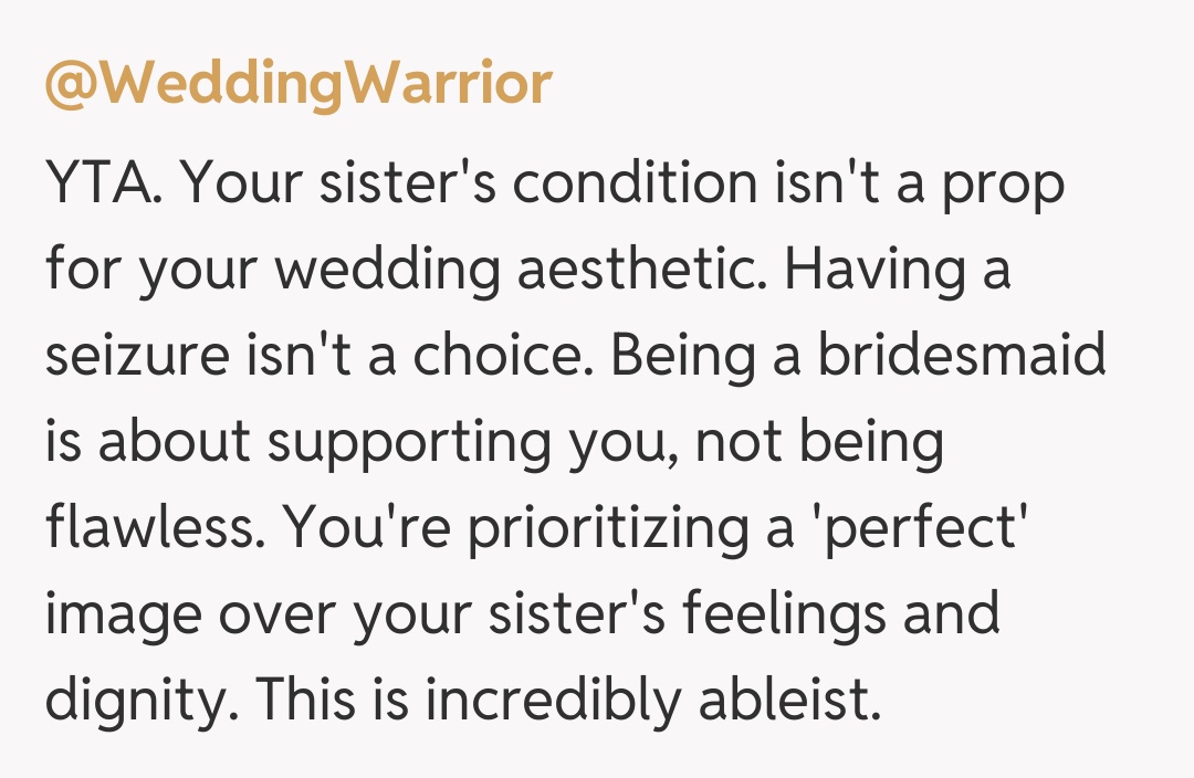 Comentariu de la @WeddingWarrior