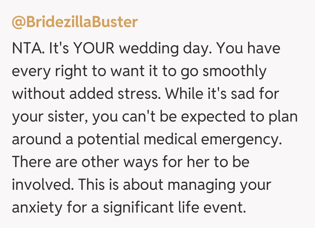 Comentariu de la @BridezillaBuster