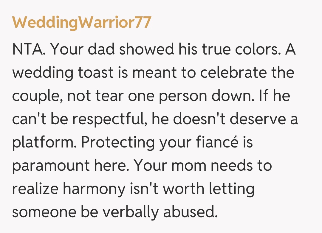 Comentariu de la WeddingWarrior77