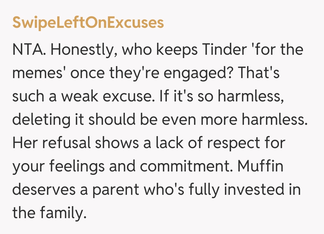 Comentariu de la SwipeLeftOnExcuses