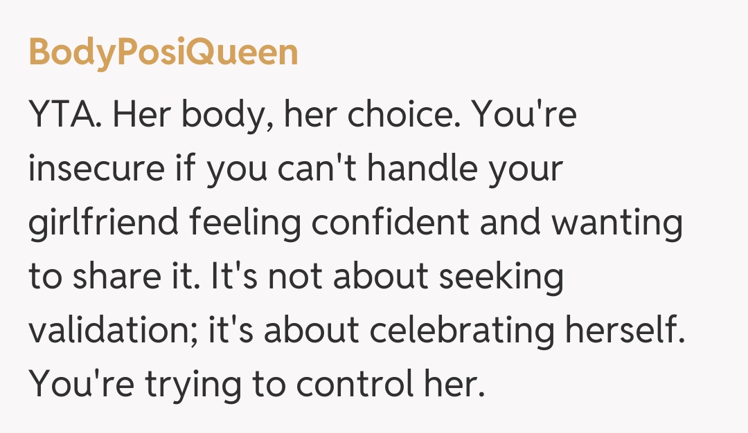 Comentariu de la BodyPosiQueen