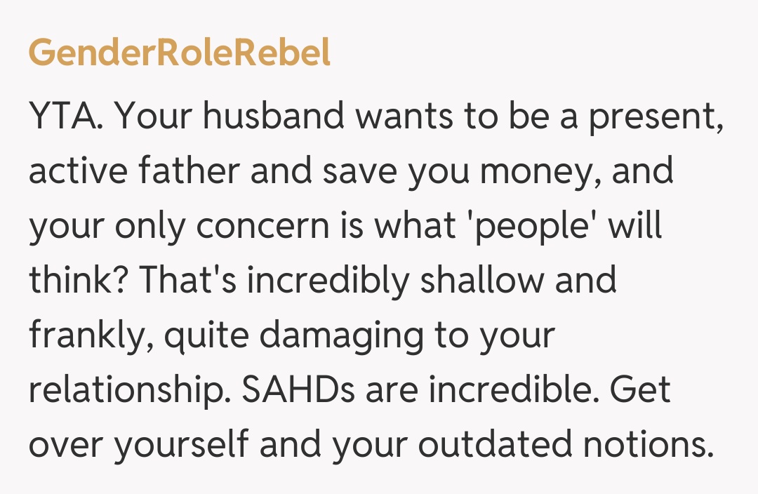 Comentariu de la GenderRoleRebel