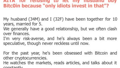 Photo of AITA for refusing to let my husband buy Bitc0in because “only idiots invest in that”?