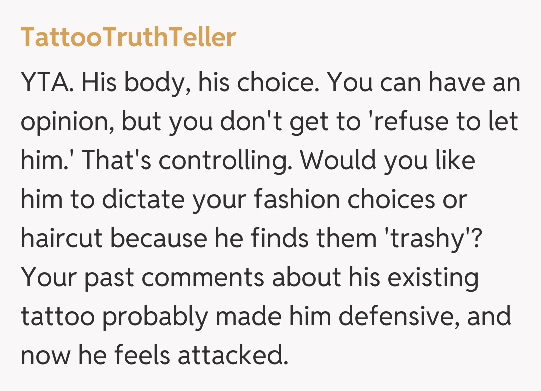 Comentariu de la TattooTruthTeller