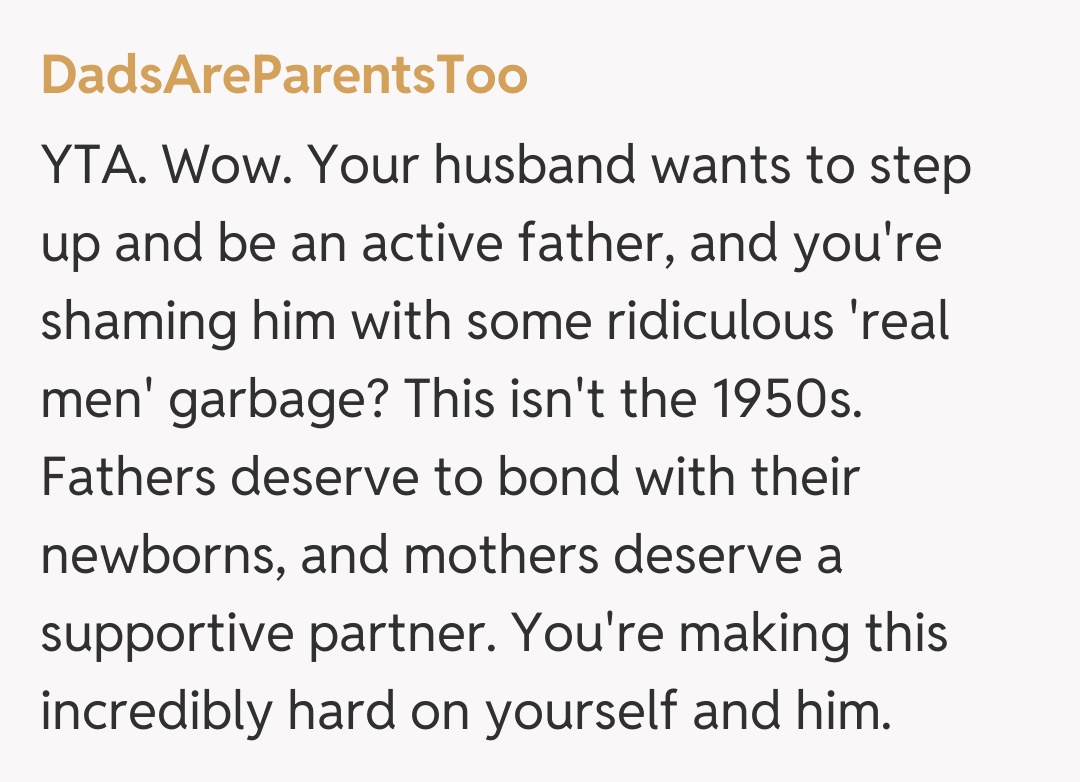 Comentariu de la DadsAreParentsToo