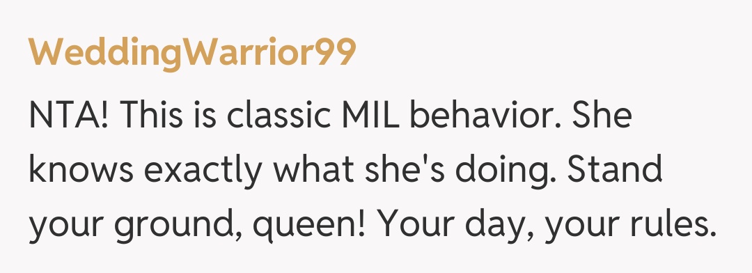 Comentariu de la WeddingWarrior99