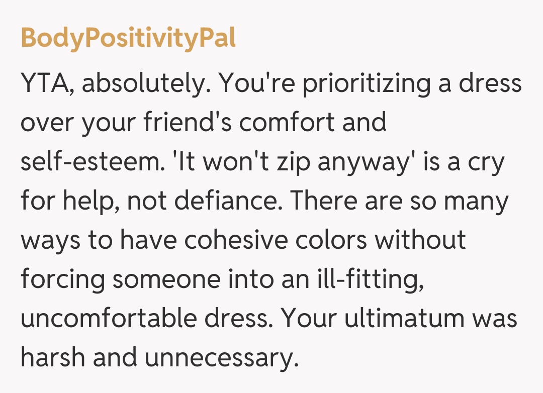 Comentariu de la BodyPositivityPal