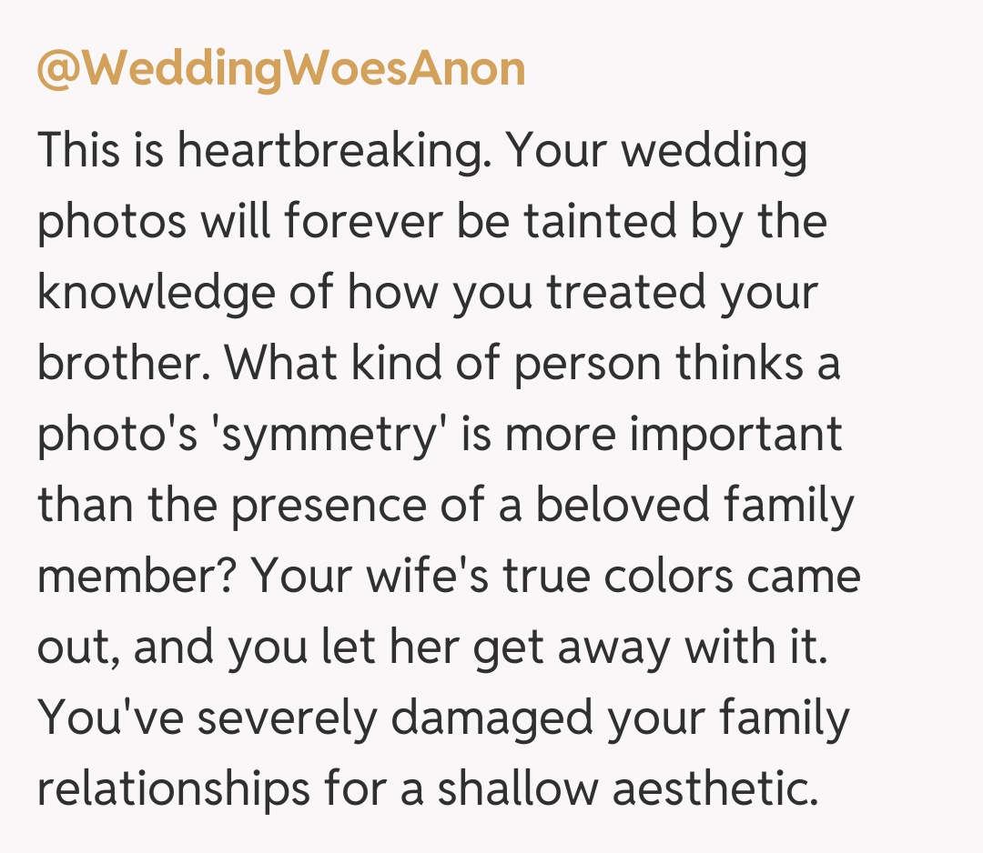 Comentariu de la @WeddingWoesAnon