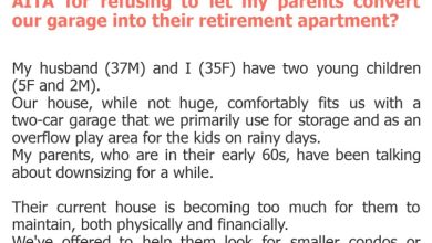 Photo of AITA for refusing to let my parents convert our garage into their retirement apartment?