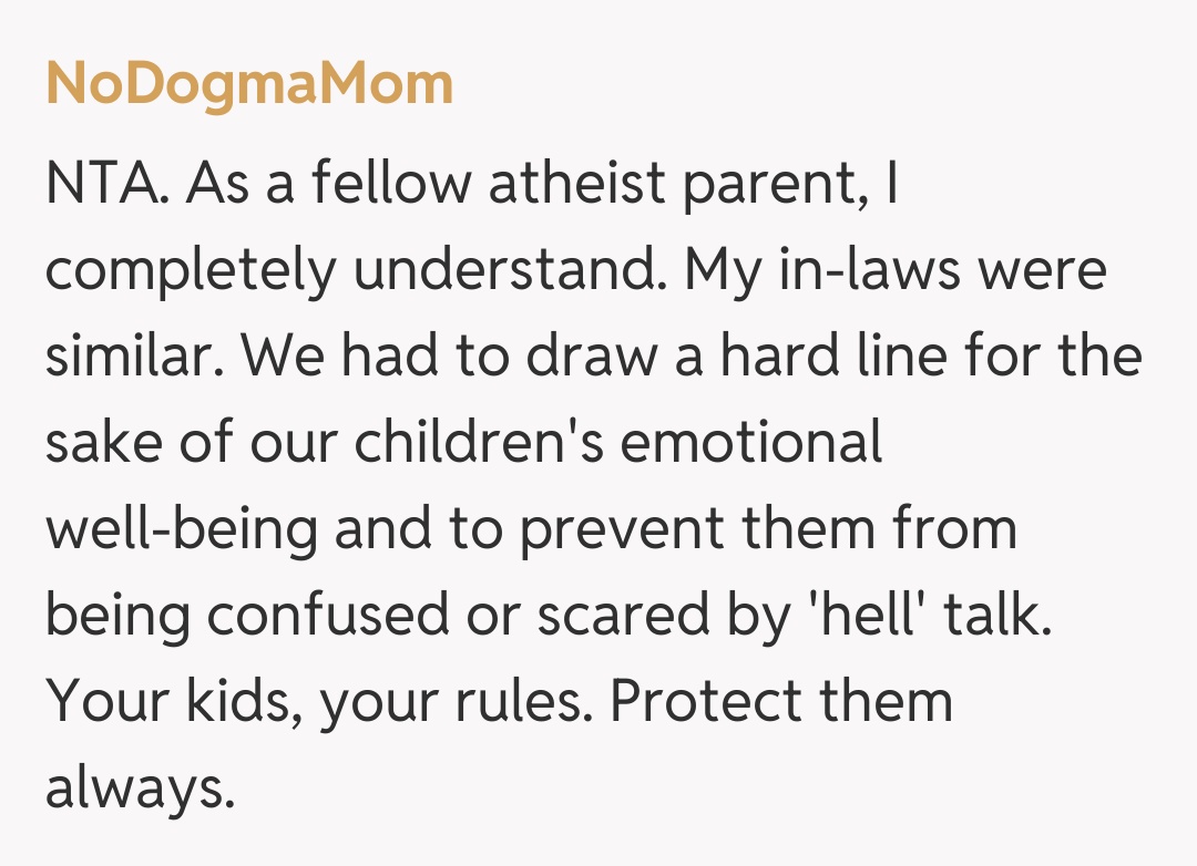 Comentariu de la NoDogmaMom