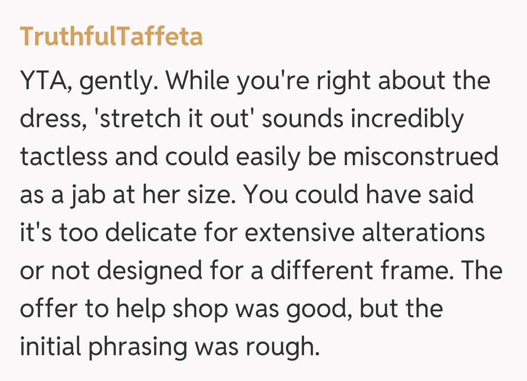 Comentariu de la TruthfulTaffeta