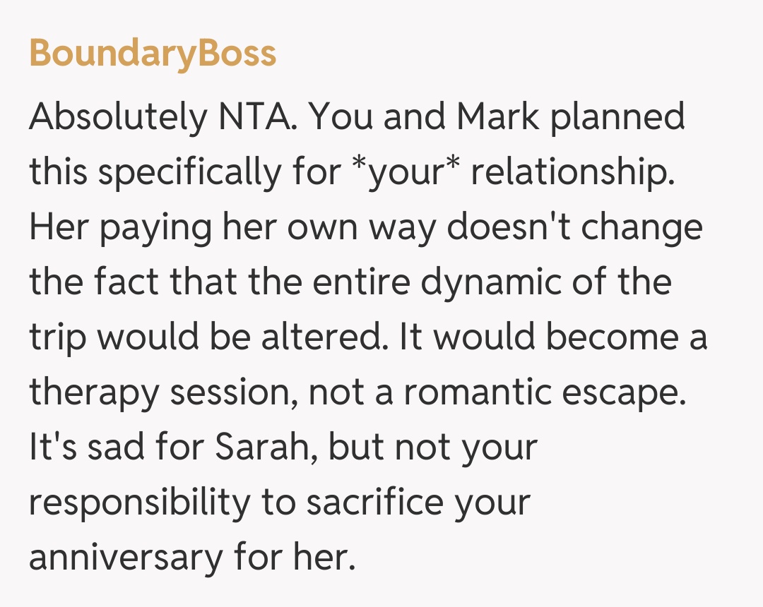 Comentariu de la BoundaryBoss