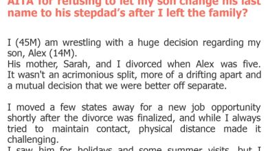 Photo of AITA for refusing to let my son change his last name to his stepdad’s after I left the family?