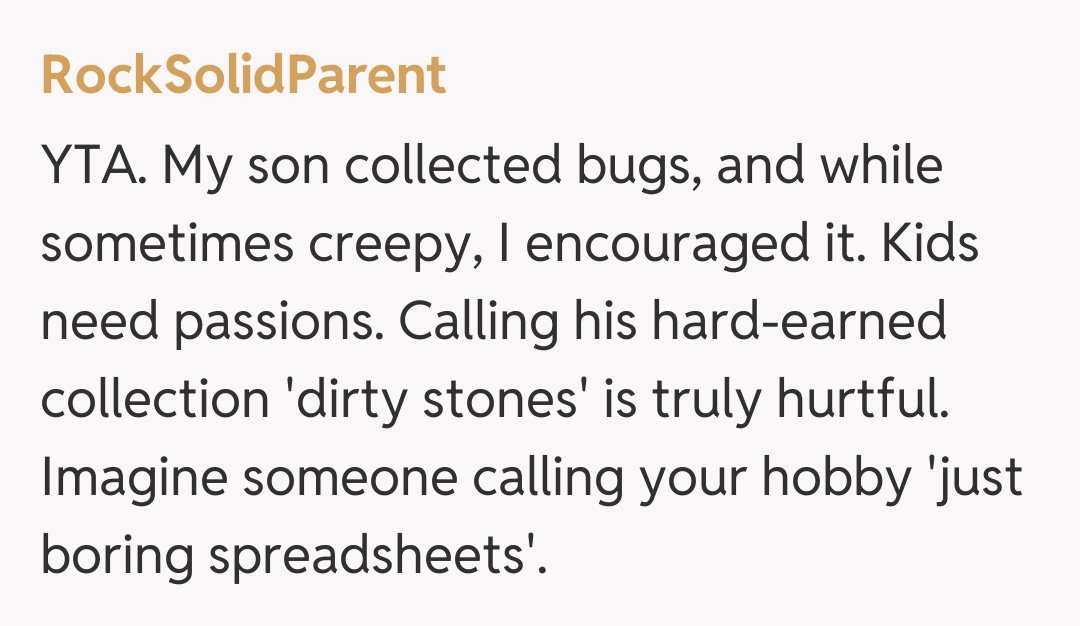 Comentariu de la RockSolidParent