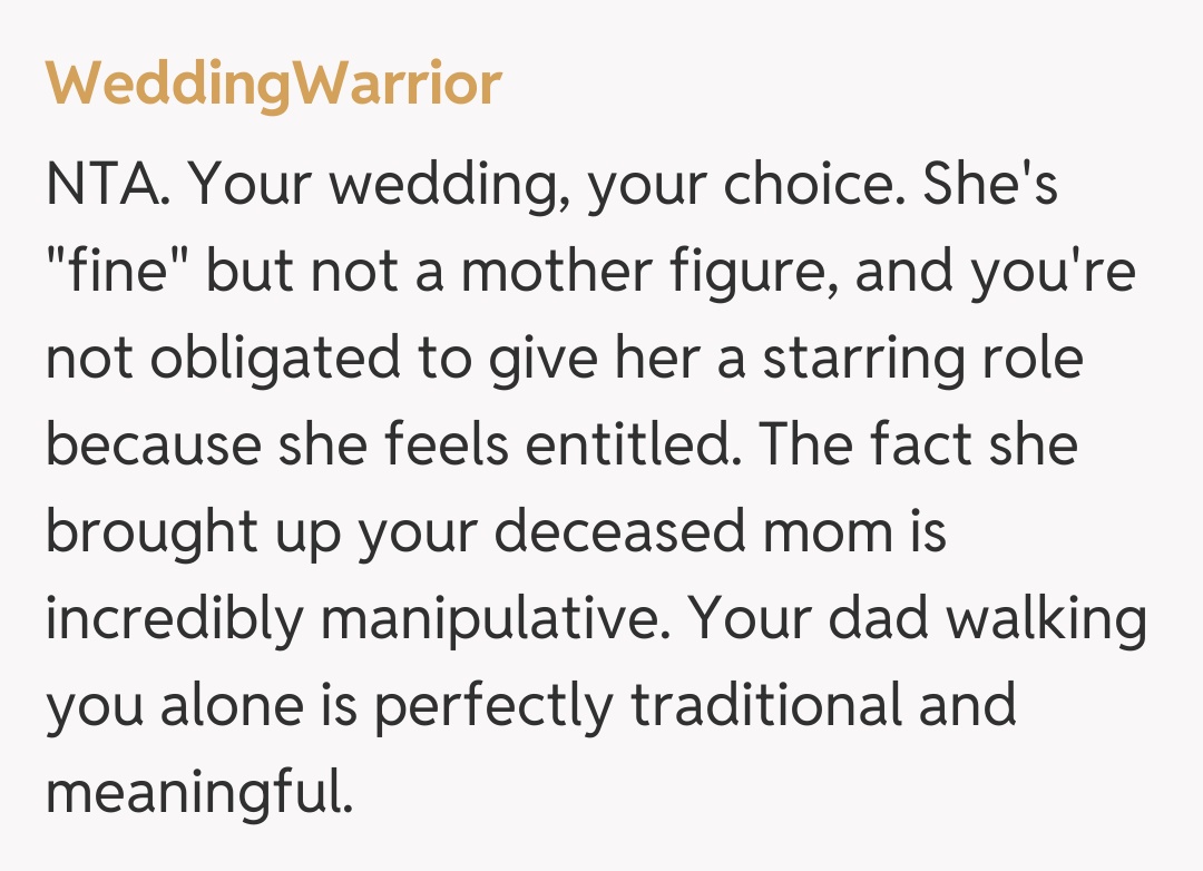 Comentariu de la WeddingWarrior