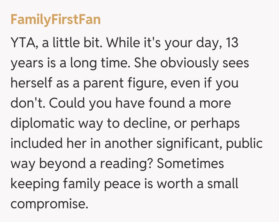 Comentariu de la FamilyFirstFan