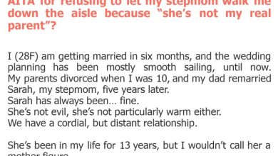 Photo of AITA for refusing to let my stepmom walk me down the aisle because “she’s not my real parent”?