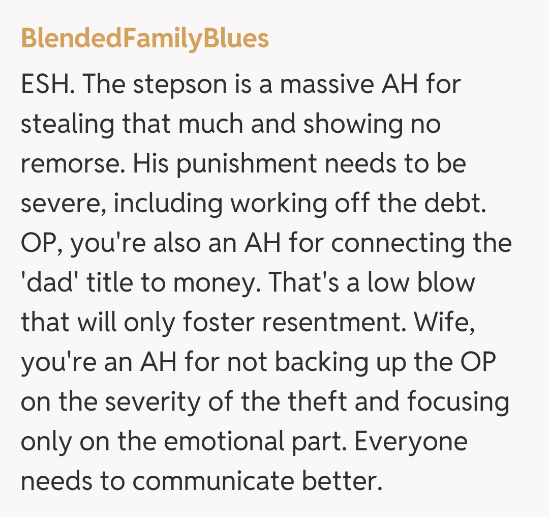 Comentariu de la BlendedFamilyBlues