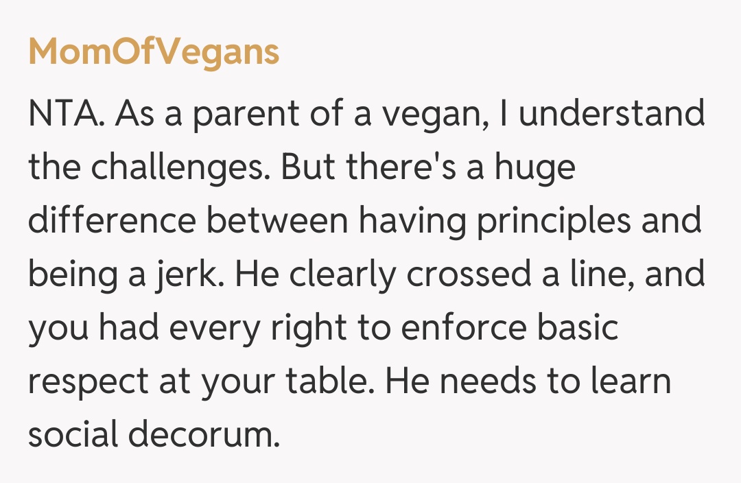 Comentariu de la MomOfVegans