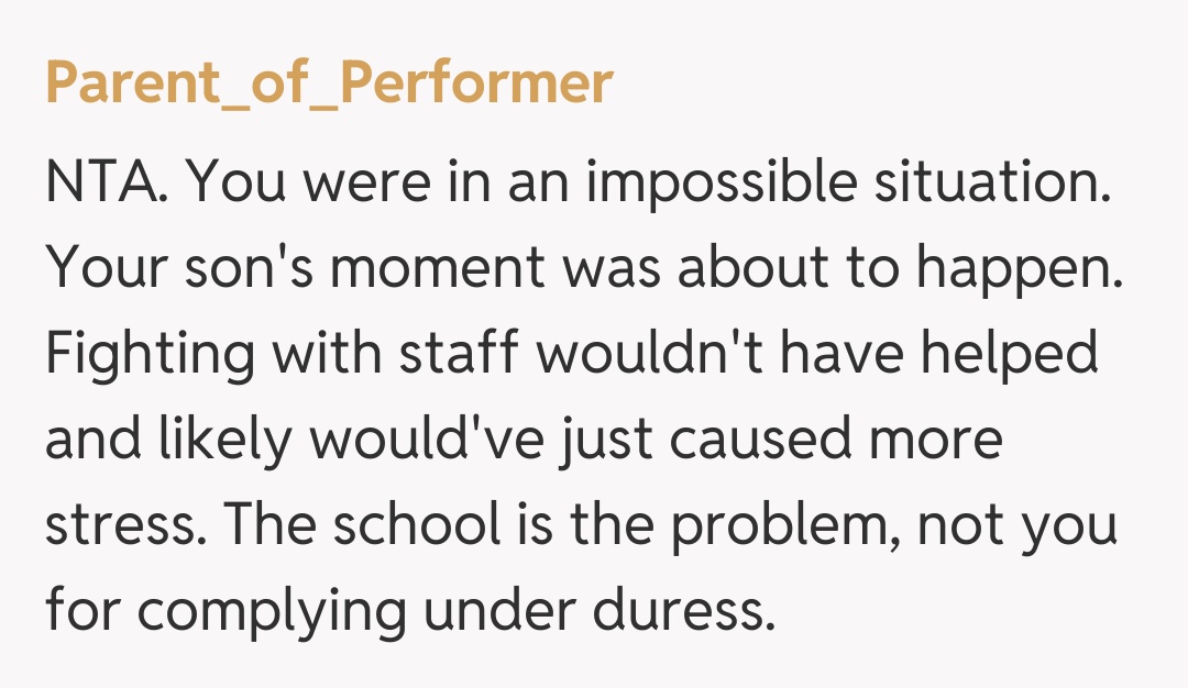 Comentariu de la Parent_of_Performer