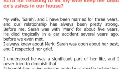 Photo of AITA for refusing to let my wife keep her dead ex’s ashes in our house?