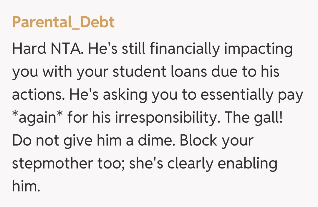 Comentariu de la Parental_Debt