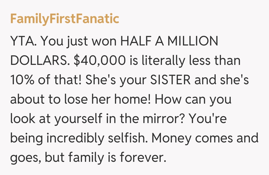 Comentariu de la FamilyFirstFanatic
