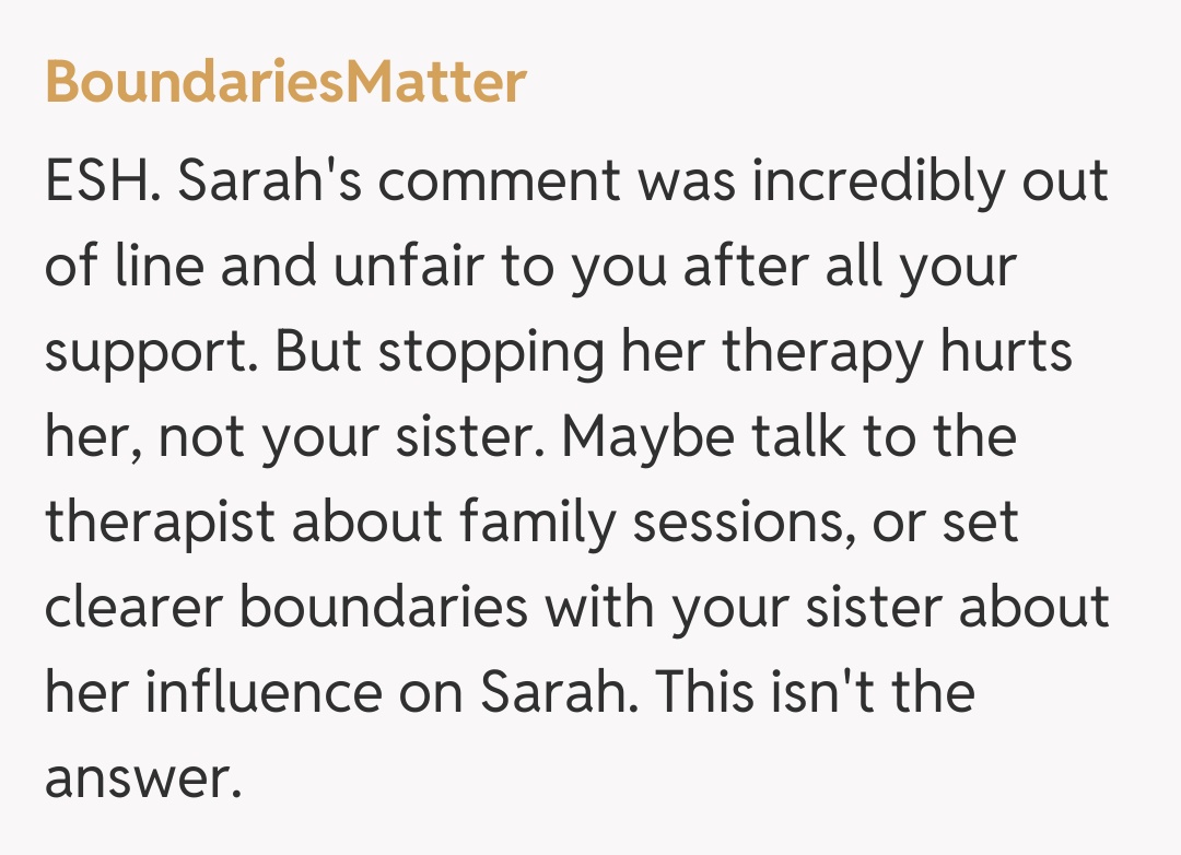 Comentariu de la BoundariesMatter