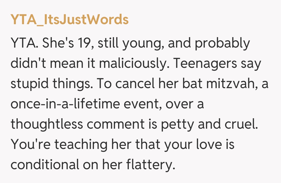 Comentariu de la YTA_ItsJustWords