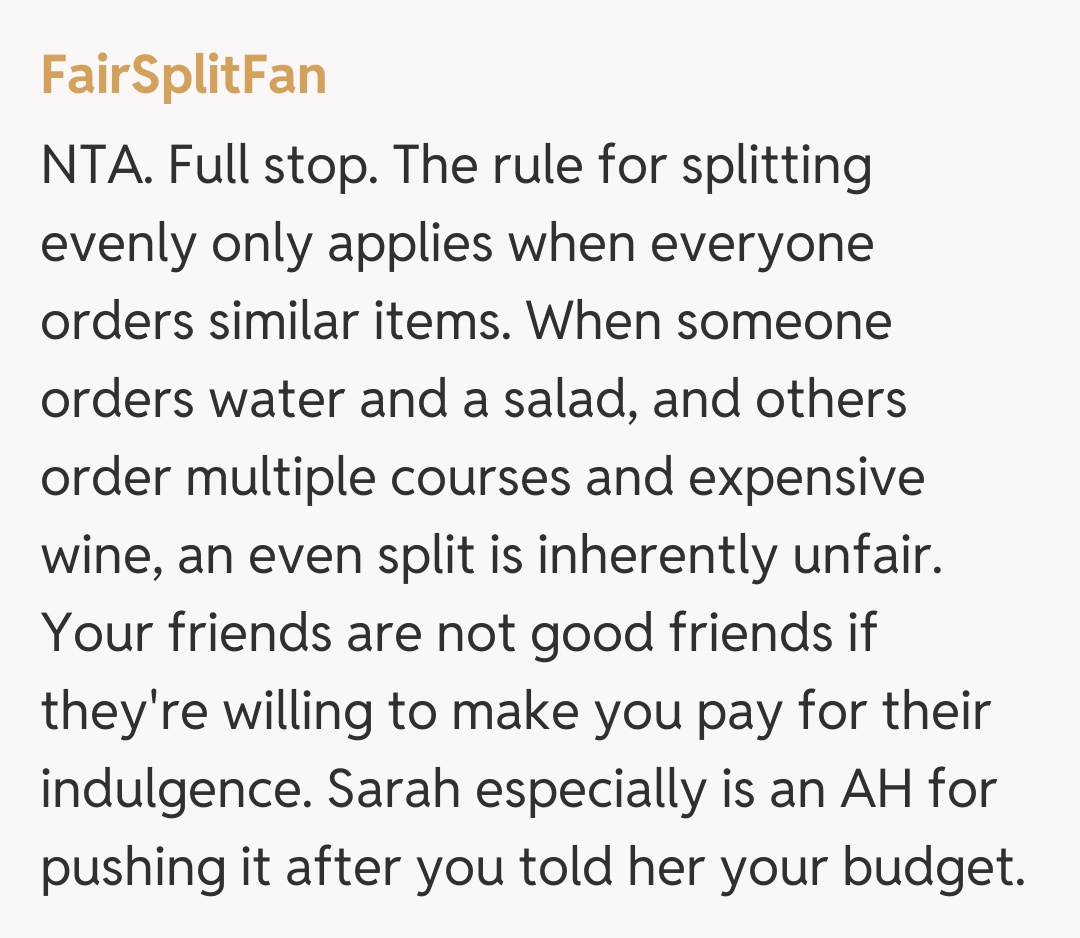 Comentariu de la FairSplitFan