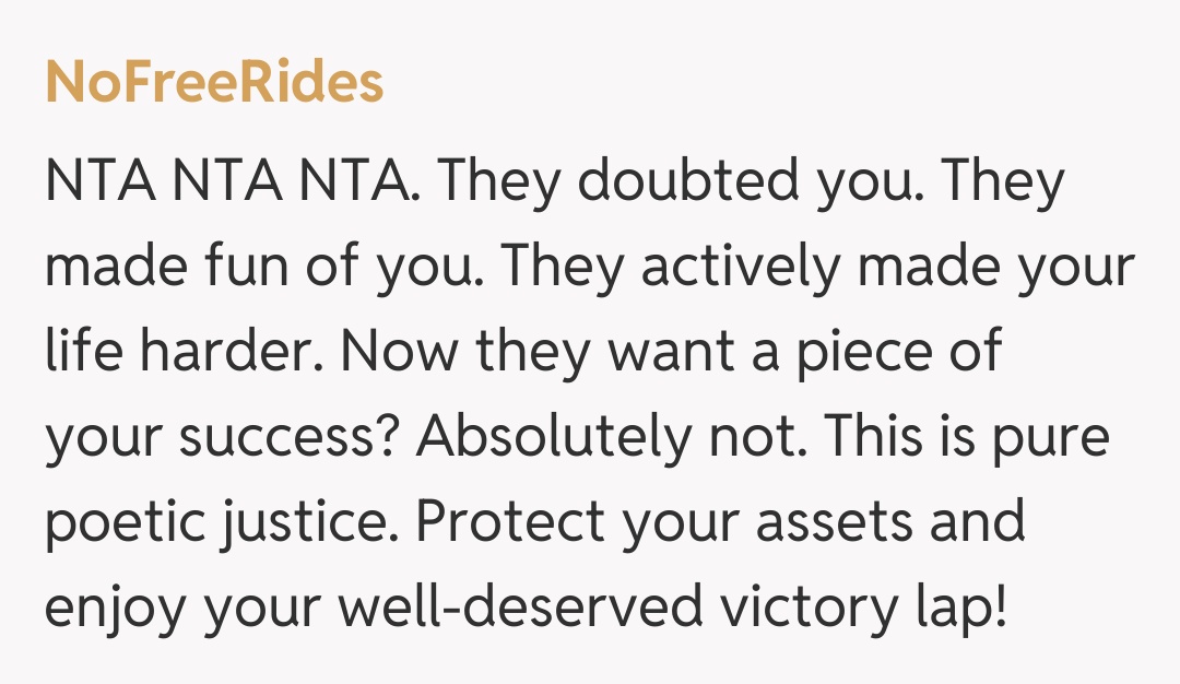 Comentariu de la NoFreeRides