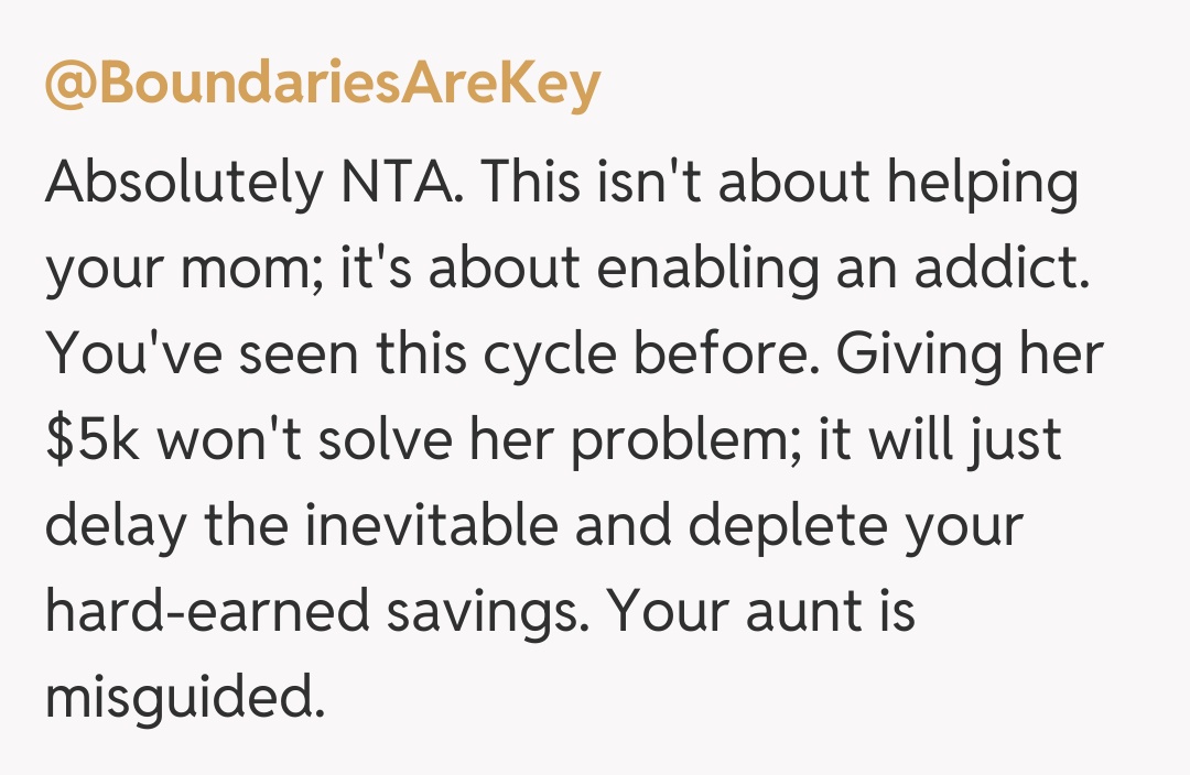 Comentariu de la @BoundariesAreKey