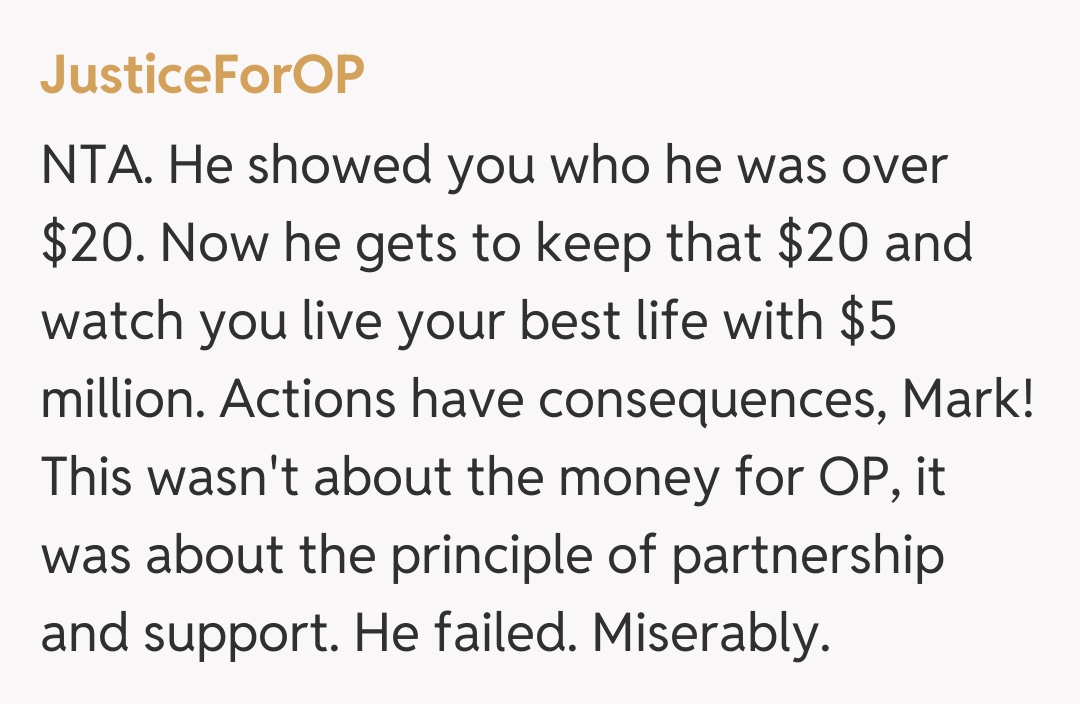 Comentariu de la JusticeForOP