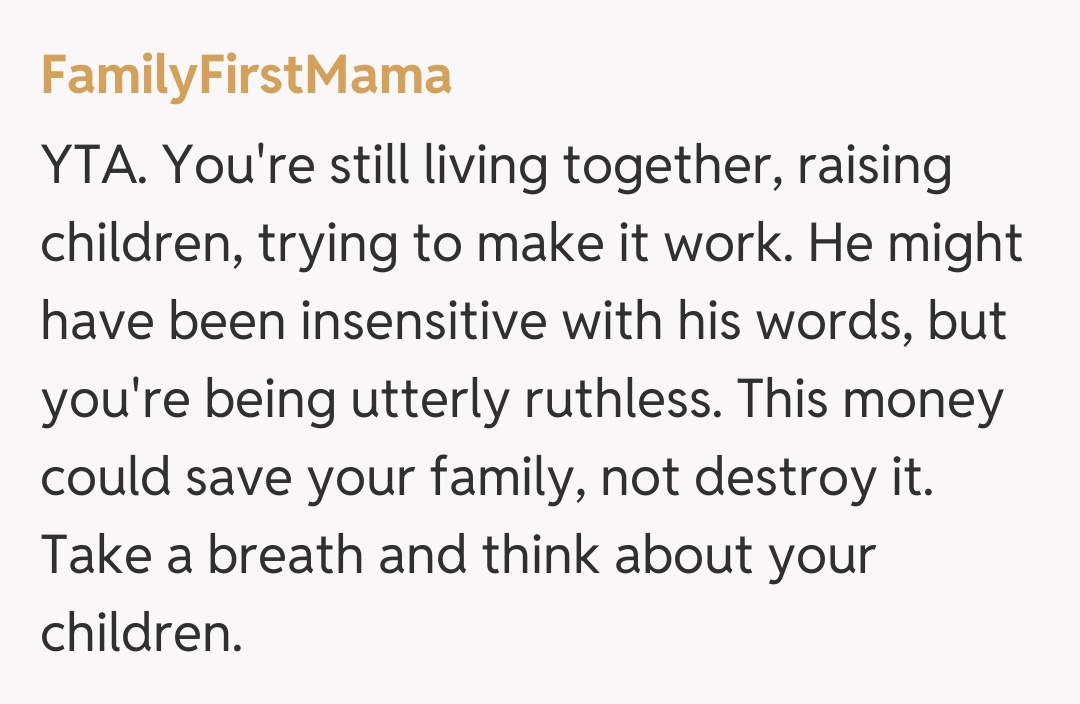 Comentariu de la FamilyFirstMama
