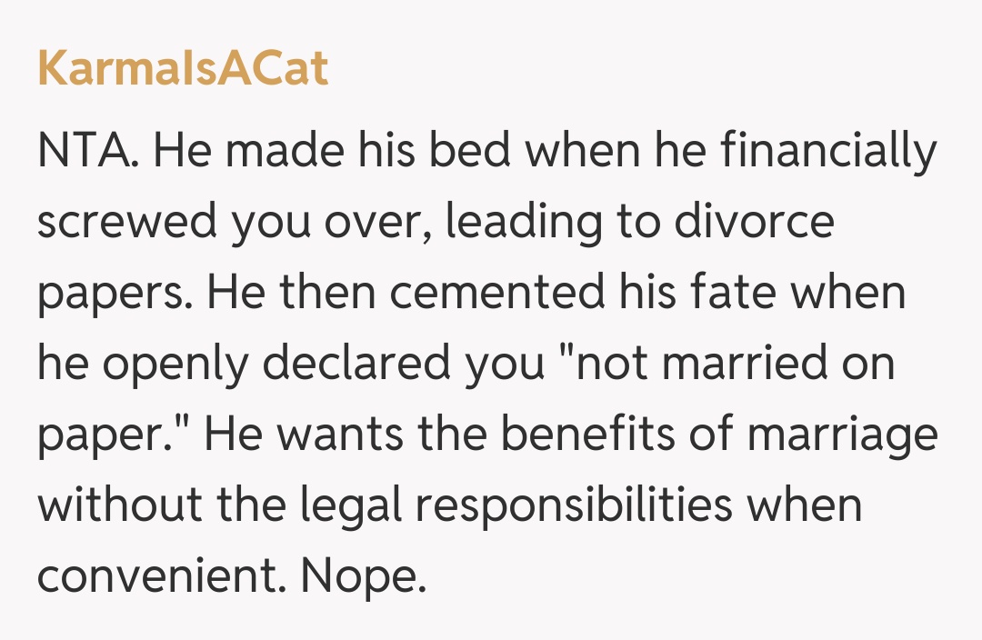 Comentariu de la KarmaIsACat