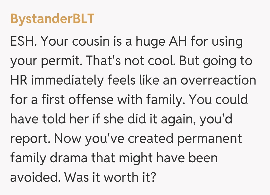 Comentariu de la BystanderBLT