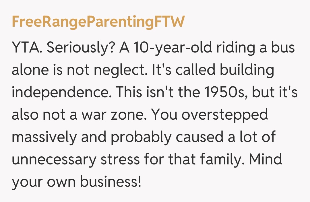 Comentariu de la FreeRangeParentingFTW