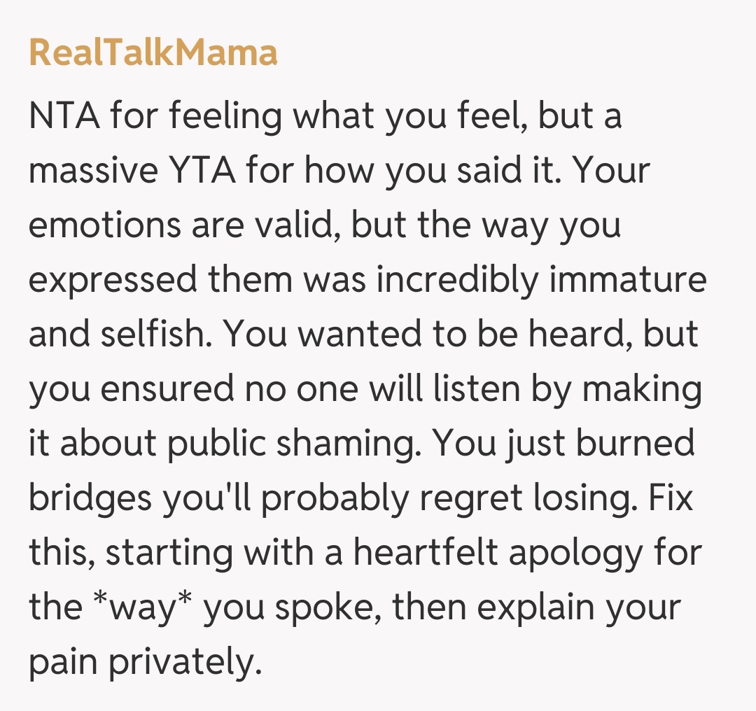 Comentariu de la RealTalkMama