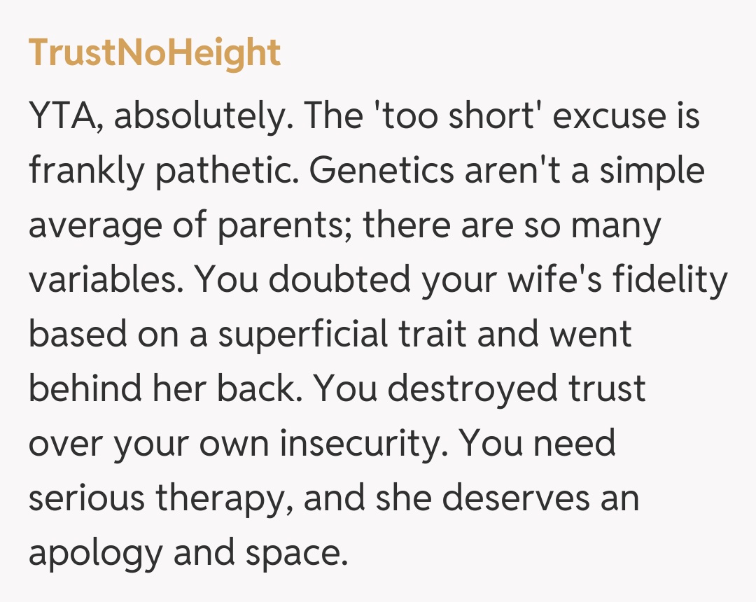 Comentariu de la TrustNoHeight