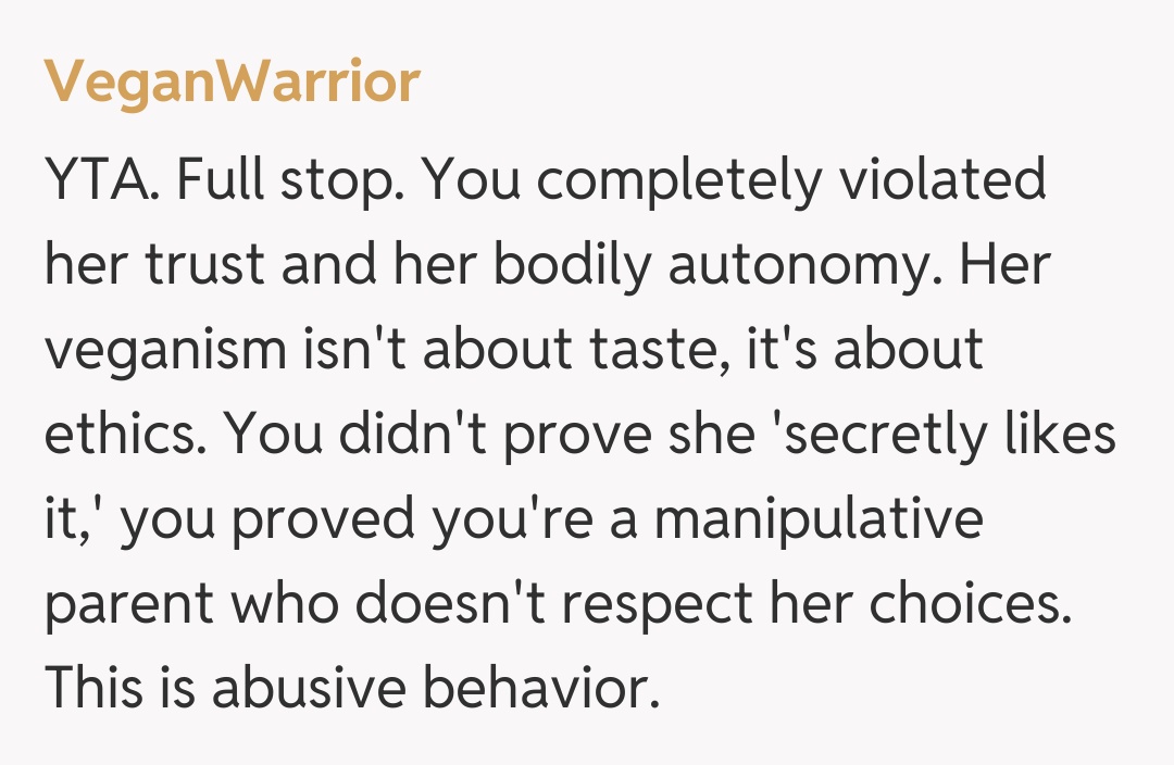 Comentariu de la VeganWarrior