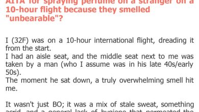 Photo of AITA for spraying perfume on a stranger on a 10-hour flight because they smelled “unbearable”?