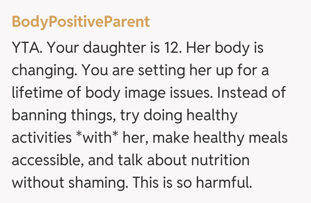 Comentariu de la BodyPositiveParent